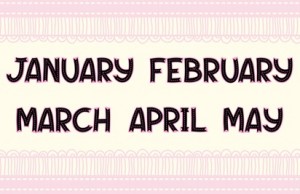 1月から5月までの暦のイメージ